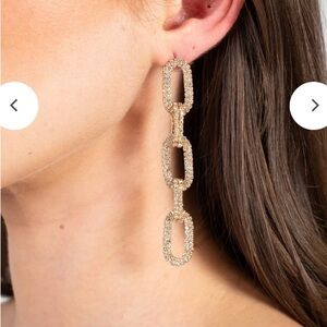 Rhinestone chain link earrings (purchased at Honey)
